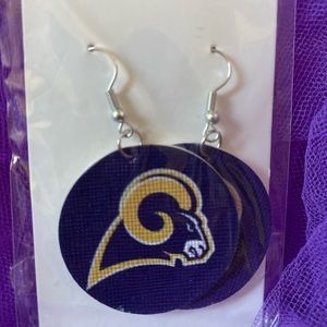 NFL LA Rams faux vinyl earrings